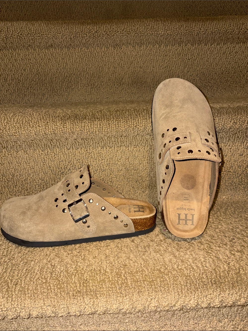 Haute Hippie | Suede Studded Clogs Size 8